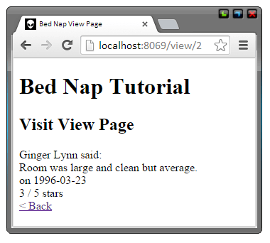 Bed Nap View Page